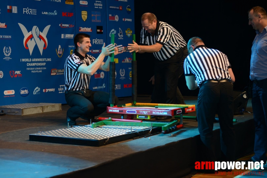 World Armwrestling Championship for Disabled 2014, Puck, Poland - left hand # Aрмспорт # Armsport # Armpower.net